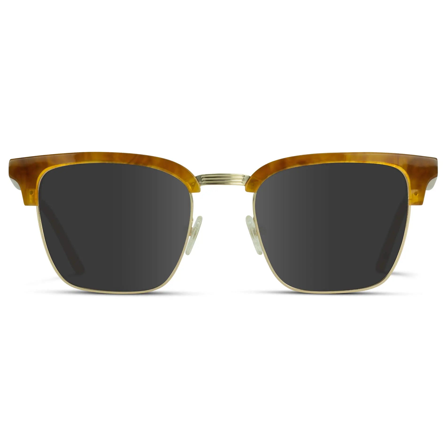 Savana Tortoise / Grey || Men's Brown Frame Tortoise Horn Rimmed Prescription Sunglasses with Grey Lenses
