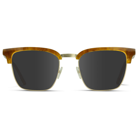 Savana Tortoise / Grey Lens || Brown Tortoise Horn Rimmed Prescription Sunglasses with Grey Lenses