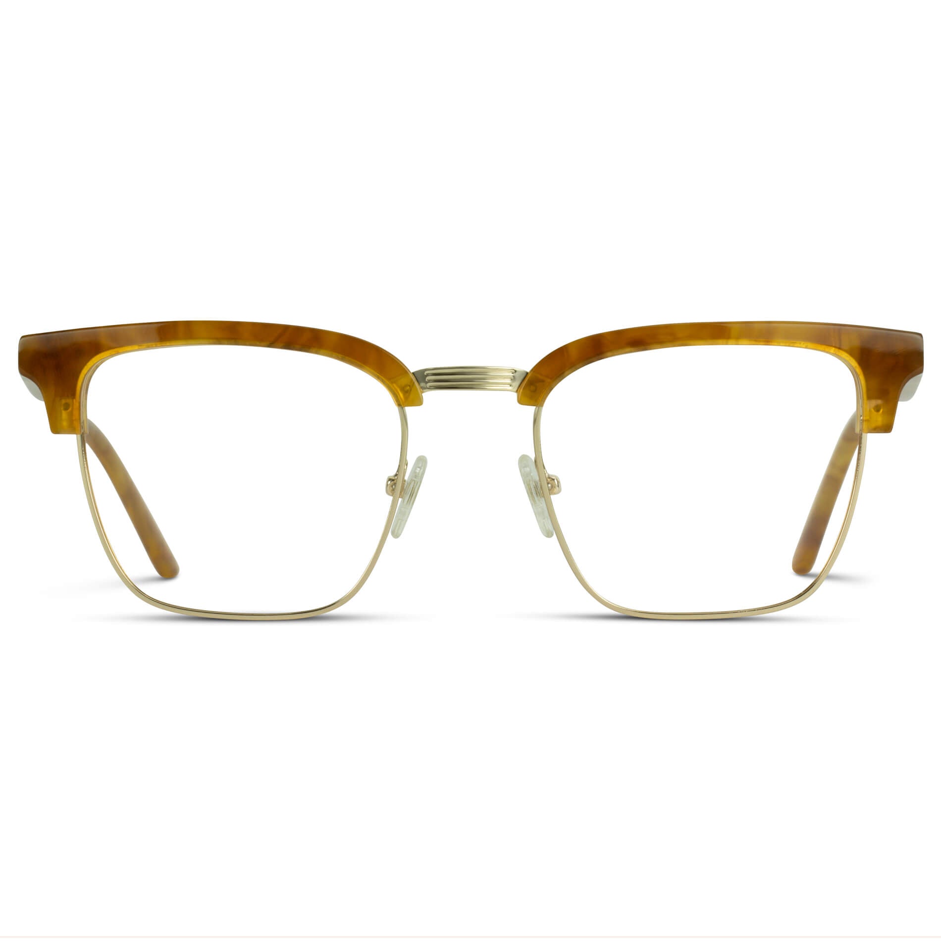 Savana Tortoise || Brown Tortoise Horn Rimmed Prescription Glasses with Clear Lenses