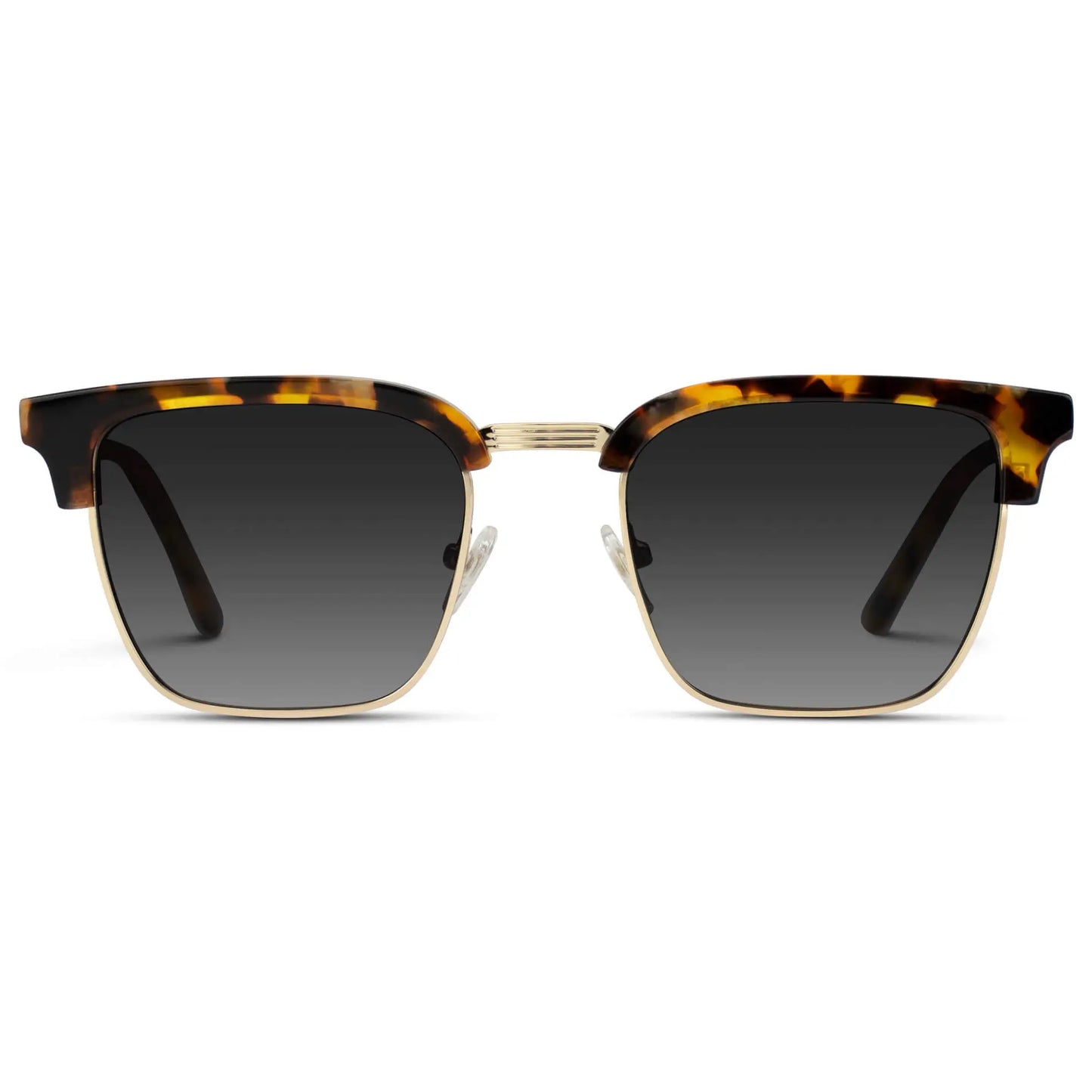 Blaze Tortoise / Gradient Black Lens || Tortoise Horn Rimmed Polarized Sunglasses with Black Gradient Lenses
