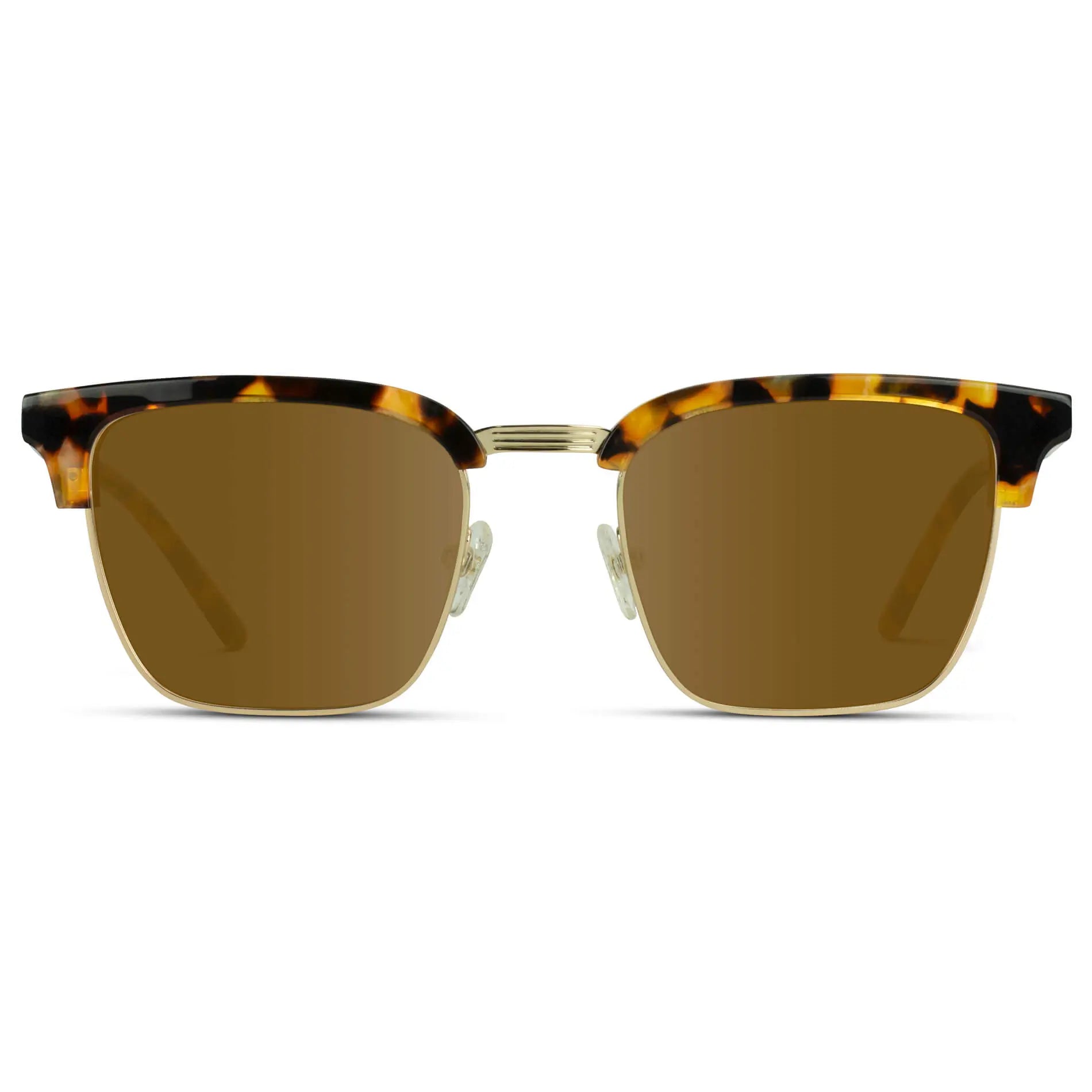 Blaze Tortoise / Amber || Men's Classic Tortoise Frame Horn Rimmed Prescription Sunglasses with Brown Lenses