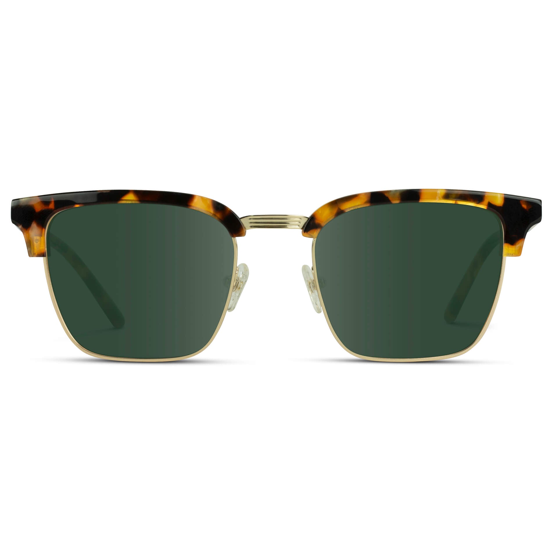 Blaze Tortoise / G15 Lens || Classic Tortoise Horn Rimmed Prescription Sunglasses with Green Lenses