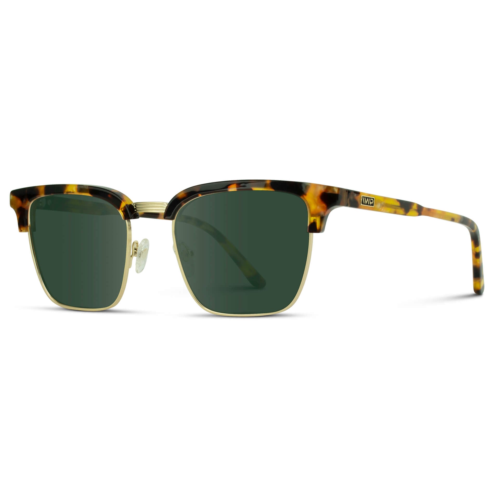 Blaze Tortoise / G15 Lens || Classic Tortoise Horn Rimmed Prescription Sunglasses with Green Lenses