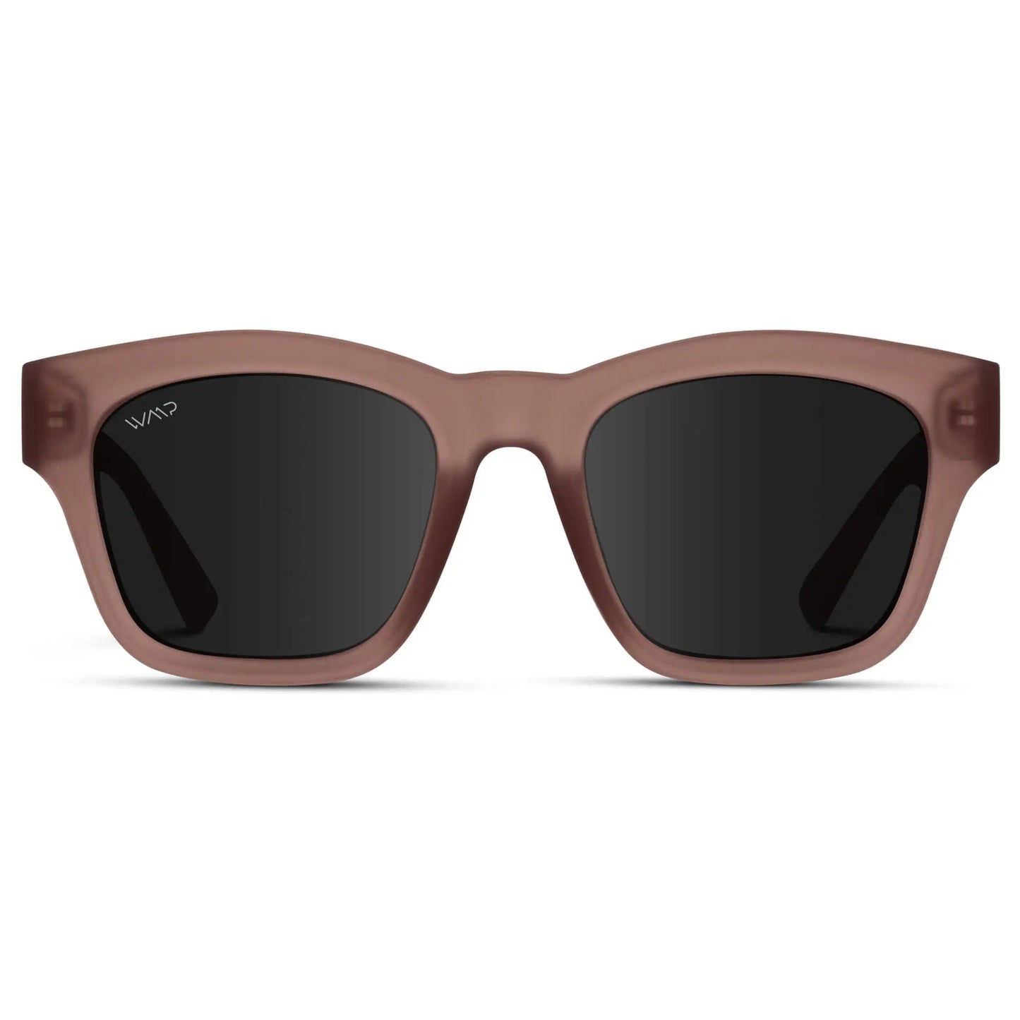 Frosted Red Rock / Black Lens || Women's Frosted Red Square Cat Eye Shape Affordable Polarized Sunglasses with Black Lenses