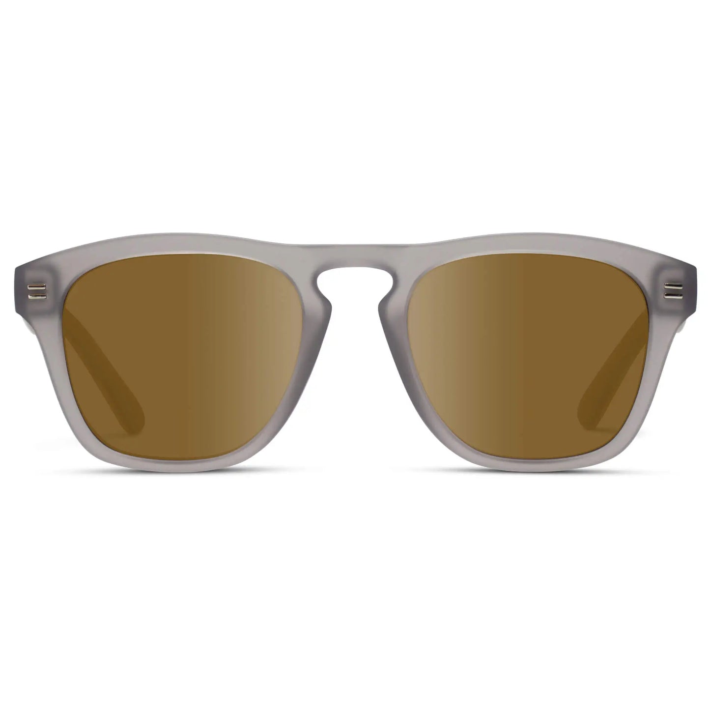Moonrock Grey / Amber || Men's Square Prescription Sunglasses with Moonrock Grey Frame and Amber Lenses on a white background