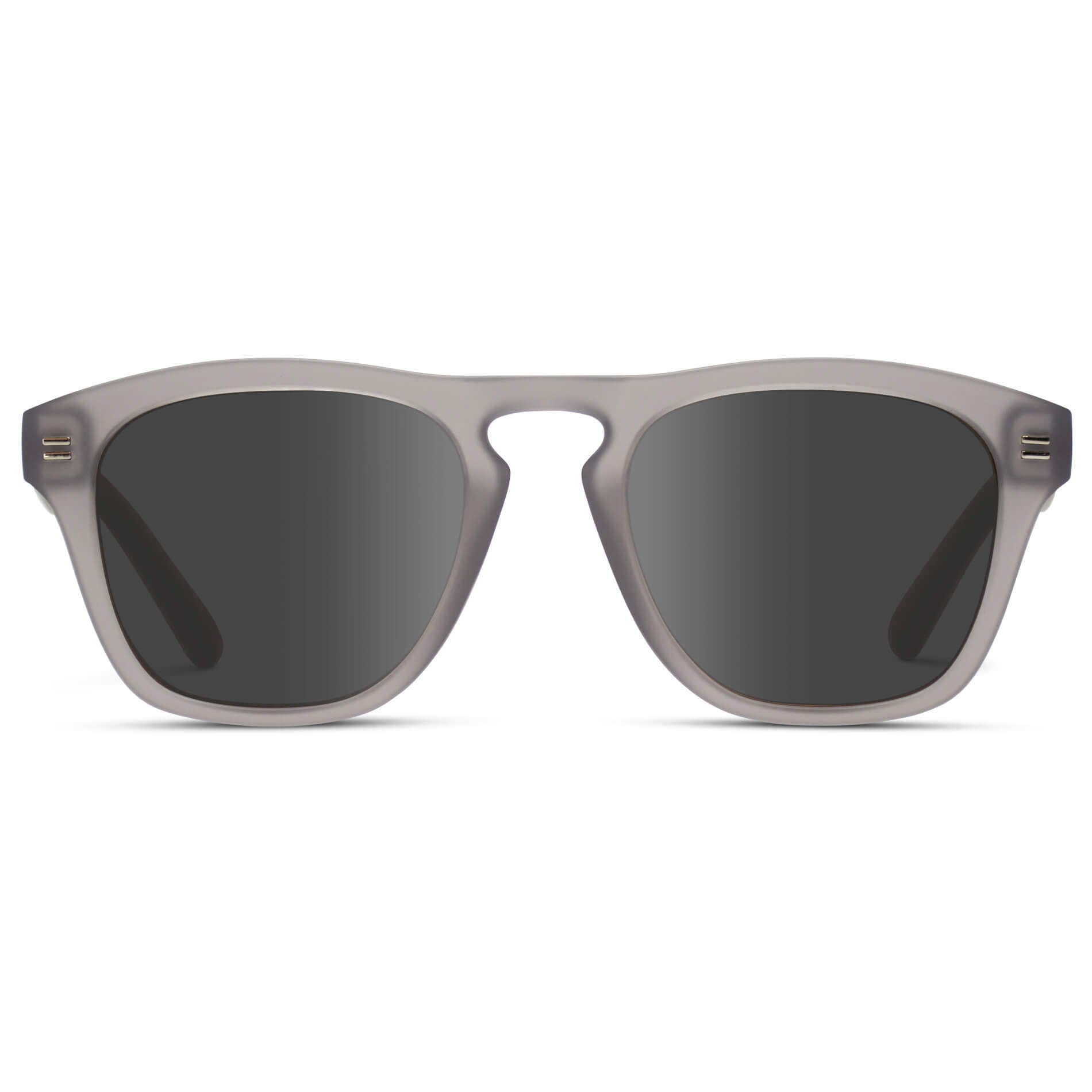 Moonrock Grey / Grey Lens || Grey Square Frame Sunglasses with Grey Prescription Lenses