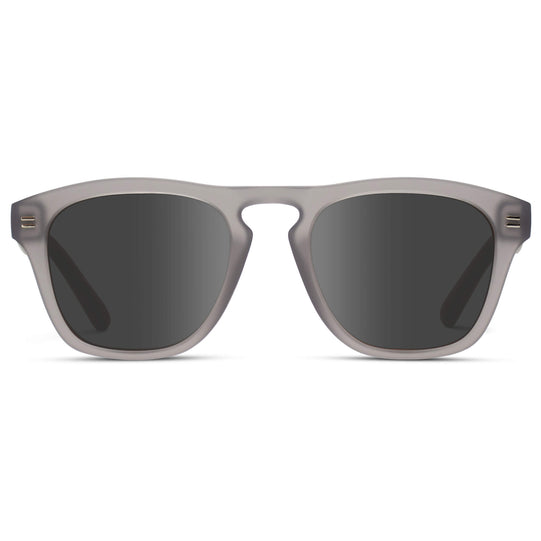 Moonrock Grey / Grey Lens || Grey Square Frame Sunglasses with Grey Prescription Lenses