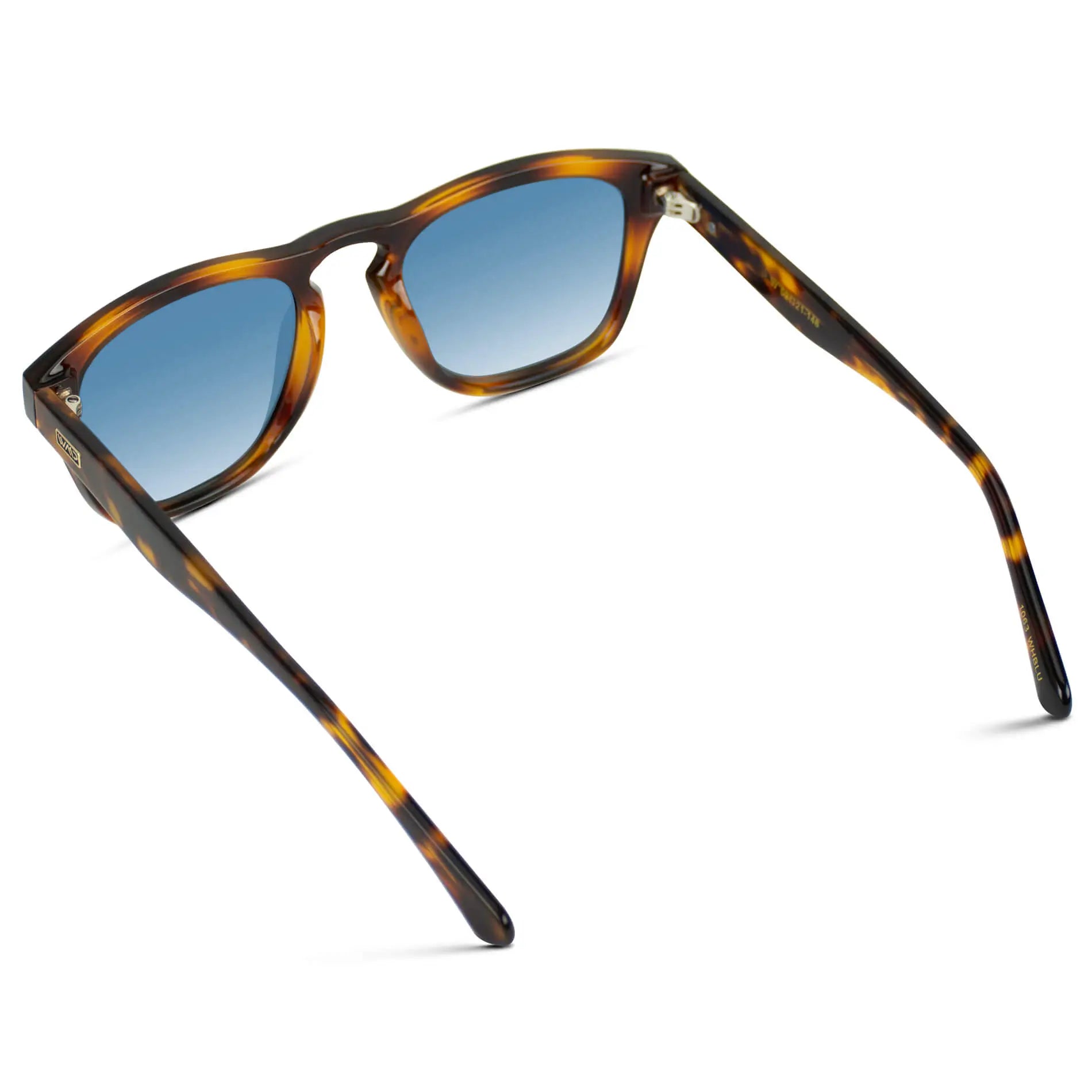 Whiskey Brown Tortoise / Blue Gradient Lens || Whiskey Brown Tortoise Frame with Blue Gradient Polarized Lenses