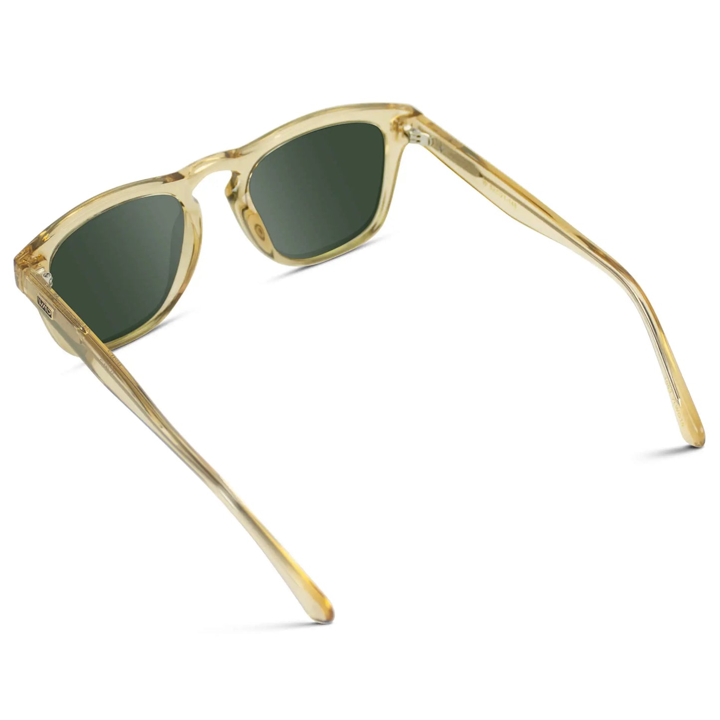 Champagne Crystal / Smoke Green Lens || Champagne Crystal Sunglasses with Smoke Green Polarized Lenses
