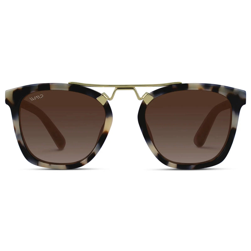 Demi | Polarized - Beige Tortoise / Brown Gradient Lens