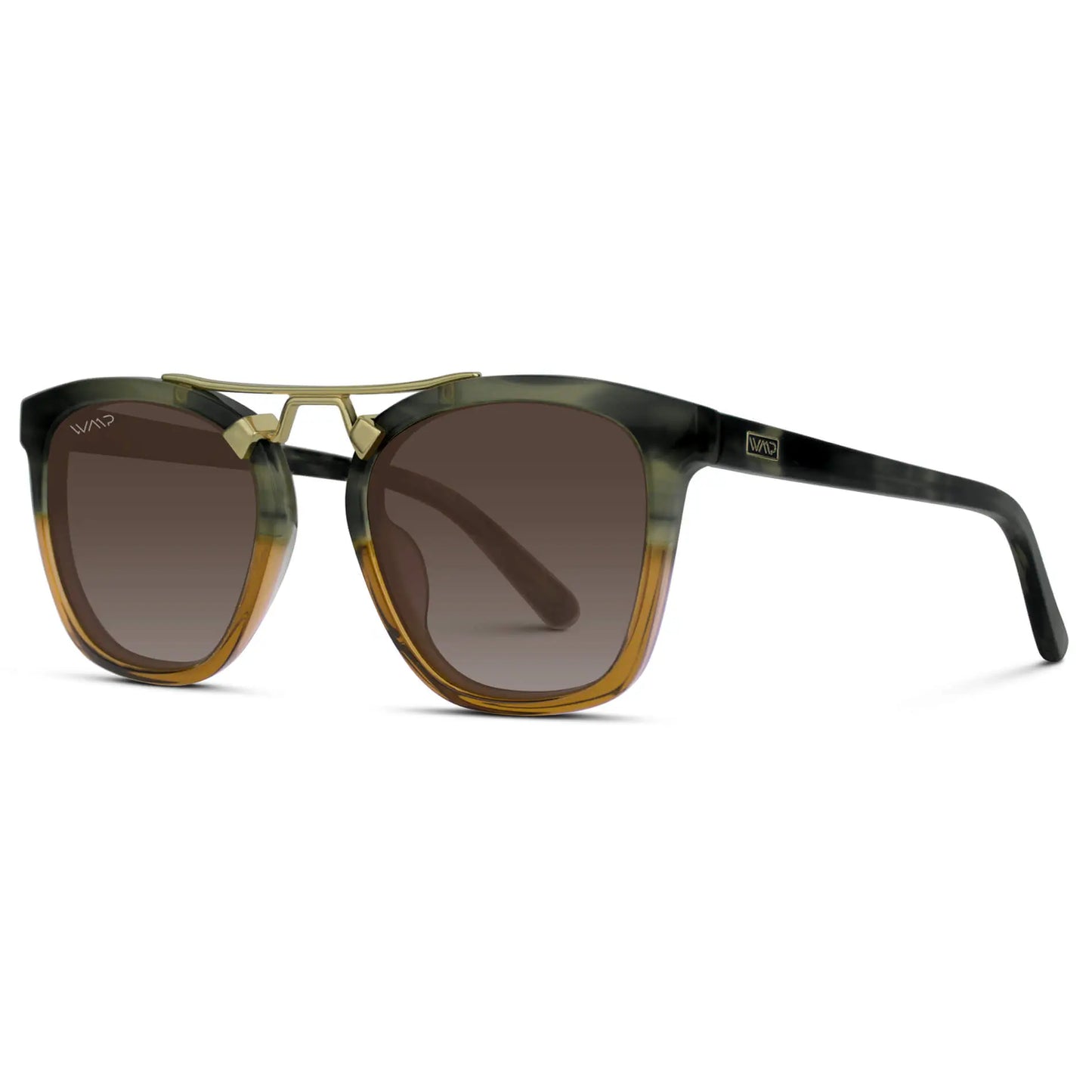 Desert Sage / Brown Gradient Lens || Trendy Desert Sage Frame with Polarized Brown Gradient Lenses