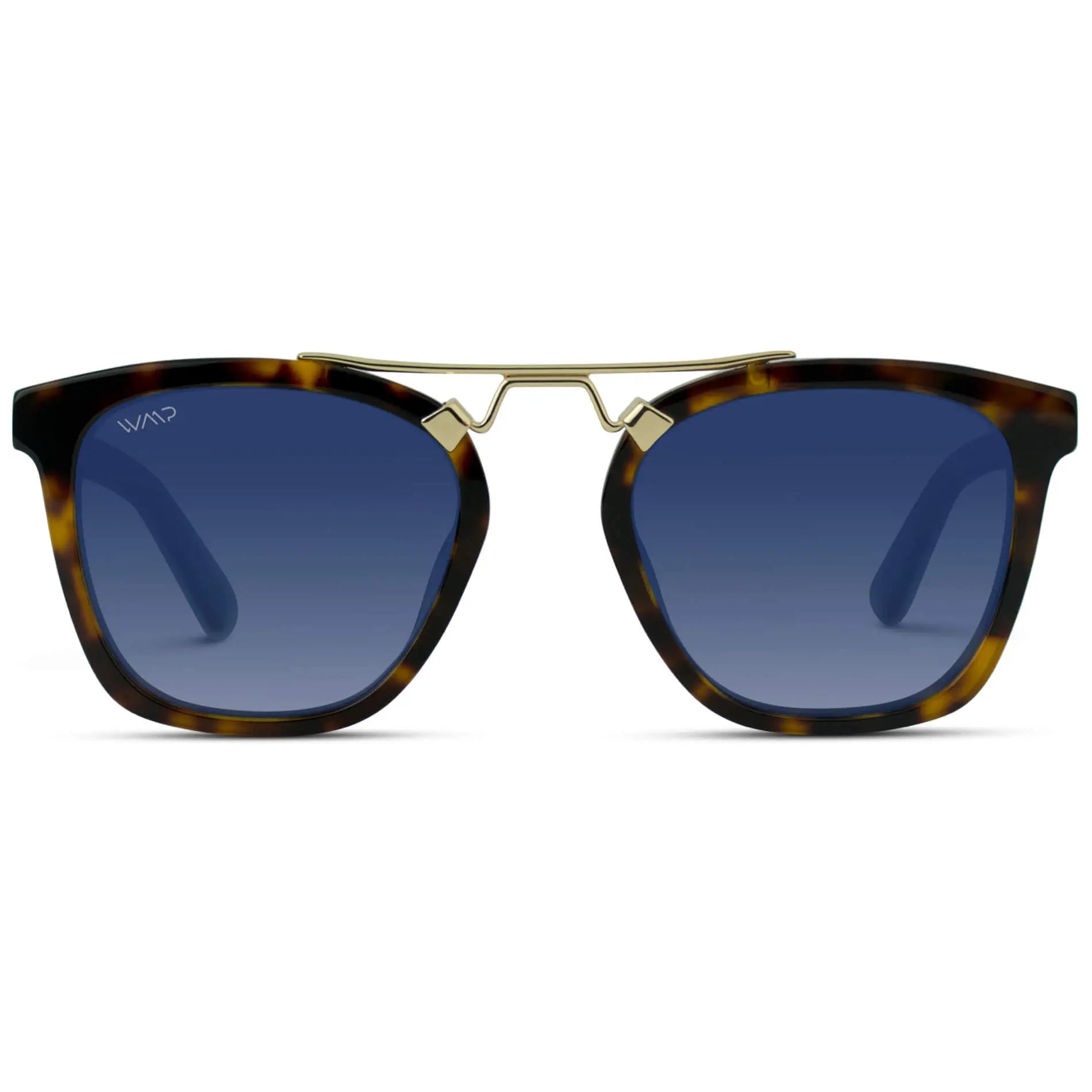 Whiskey Brown Tortoise / Blue Gradient Lens || Trendy Whiskey Brown Tortoise Frame with Polarized Blue Gradient Lenses