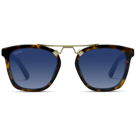 Whiskey Brown Tortoise / Blue Gradient Lens