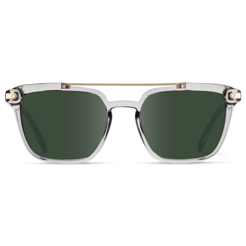 Connor | Prescription Sunglasses - Crystal Ice Grey / G15 Lens