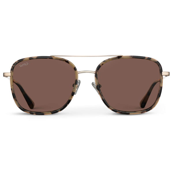Gia | Polarized - Beige Tortoise / Brown Lens