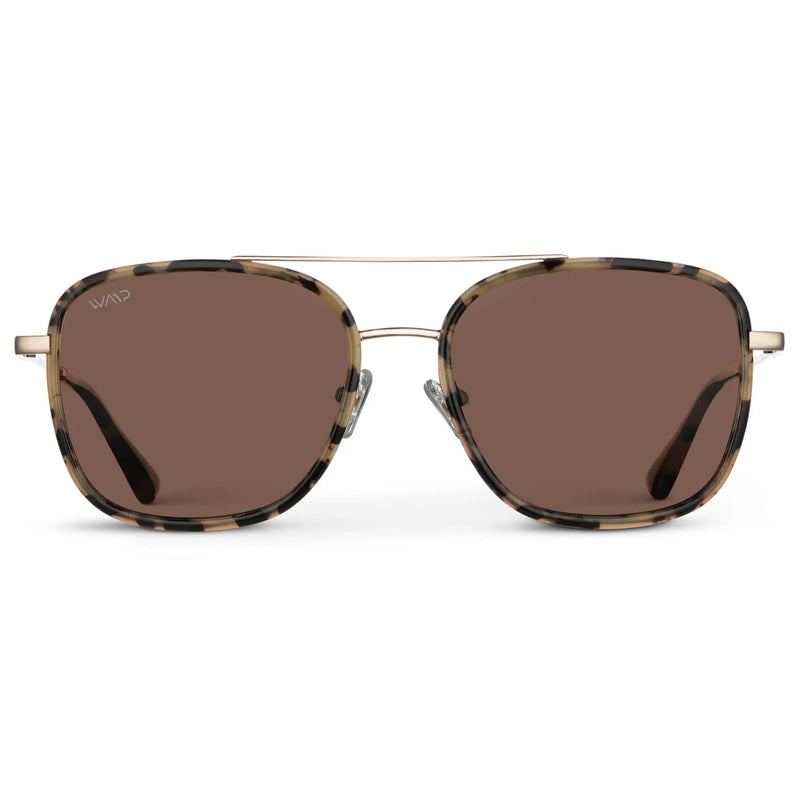 Gia | Polarized - Beige Tortoise / Brown Lens