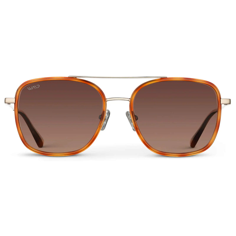 Gia | Polarized - Sunset Tortoise / Gradient Brown Lens