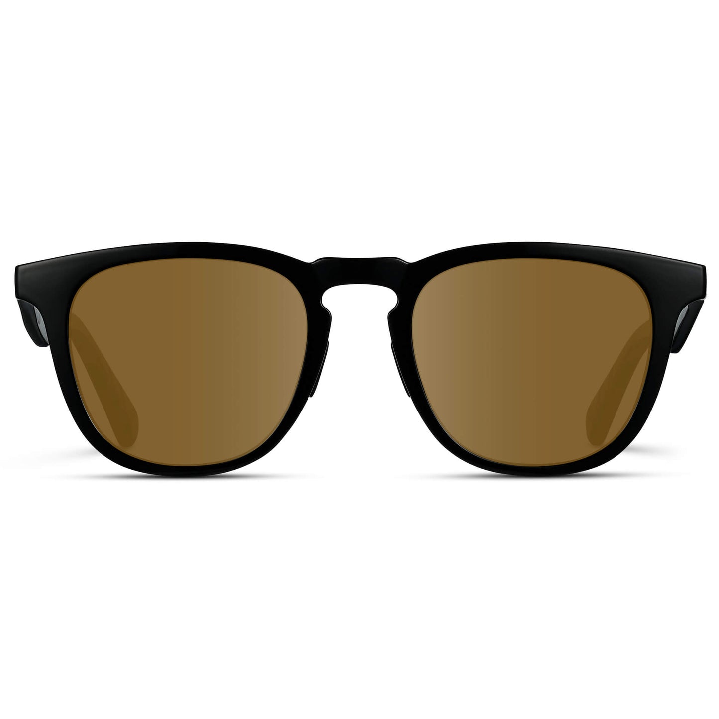 Black / Amber Lens || Black Round Frame Glasses with Brown Prescription Lenses