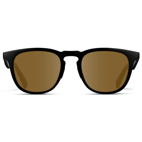 Black / Amber Lens || Black Round Frame Glasses with Brown Prescription Lenses