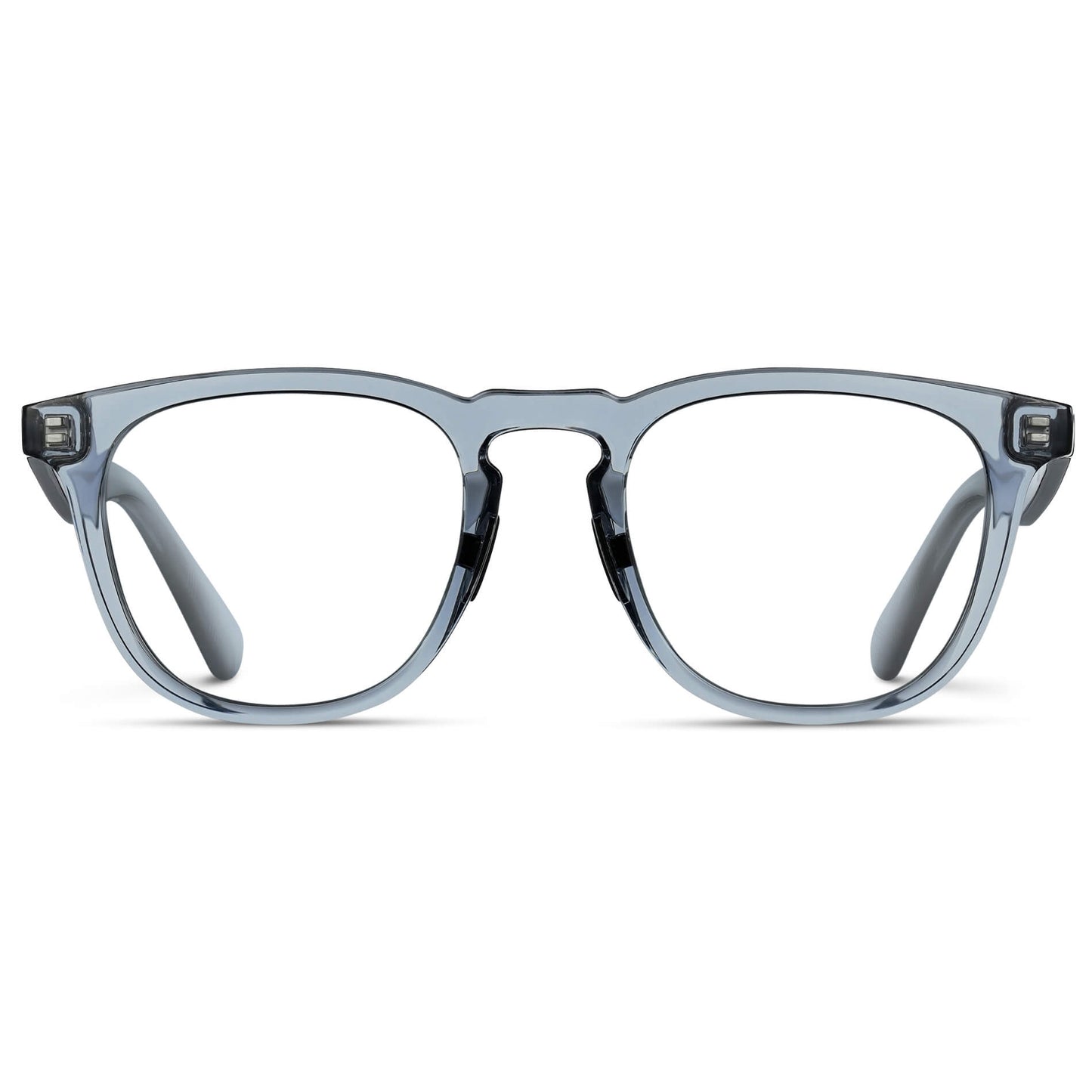 Denim Blue || Blue Round Frame Glasses with Clear Lenses