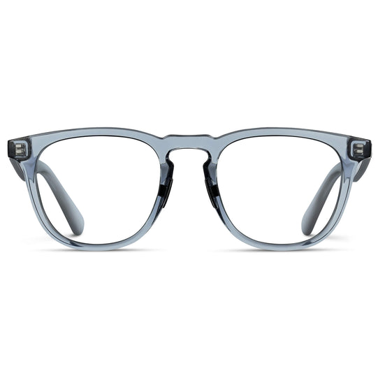 Denim Blue || Blue Round Frame Glasses with Clear Lenses