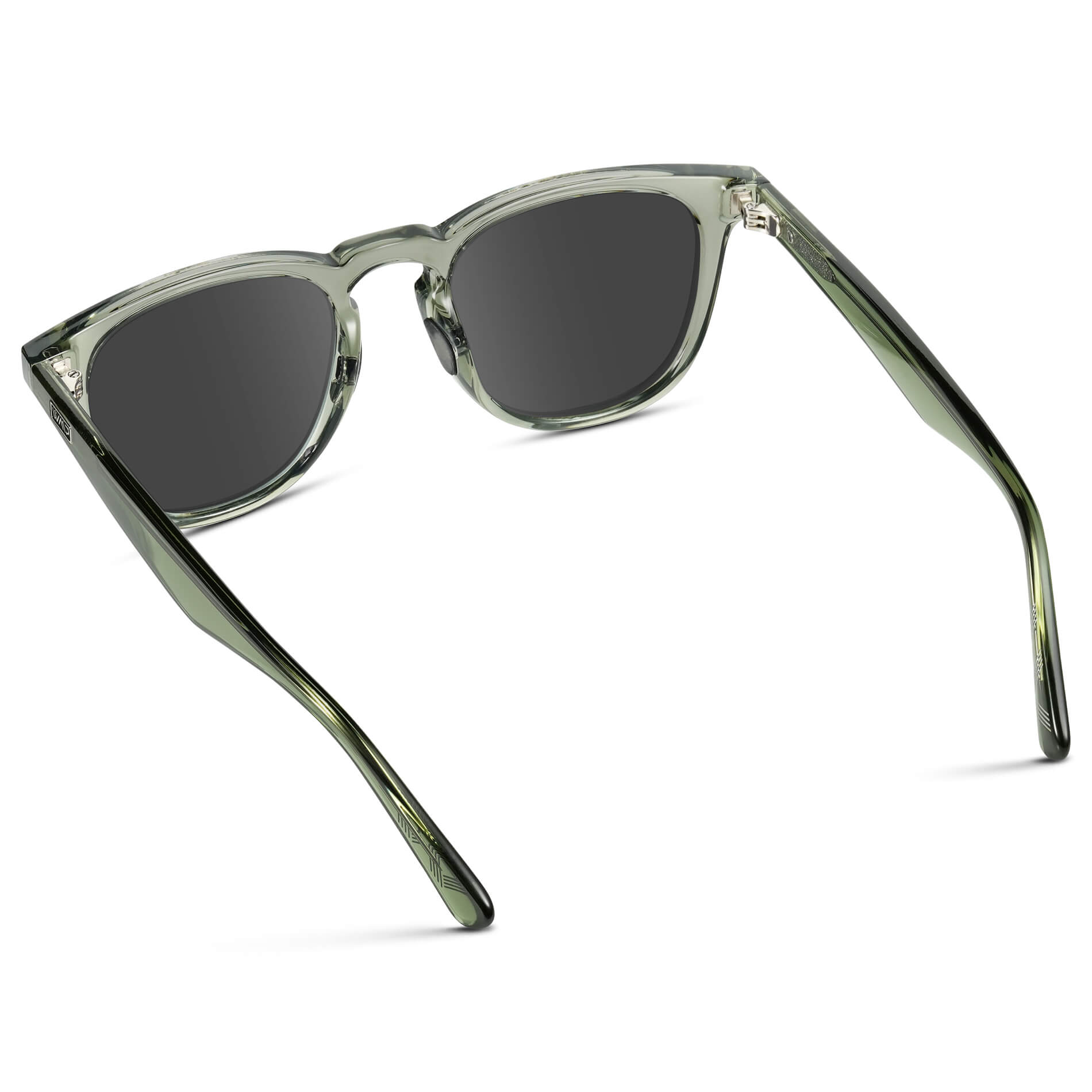 Crystal Agave Green / Grey Lens || Green Round Frame Glasses with Grey Prescription Lenses