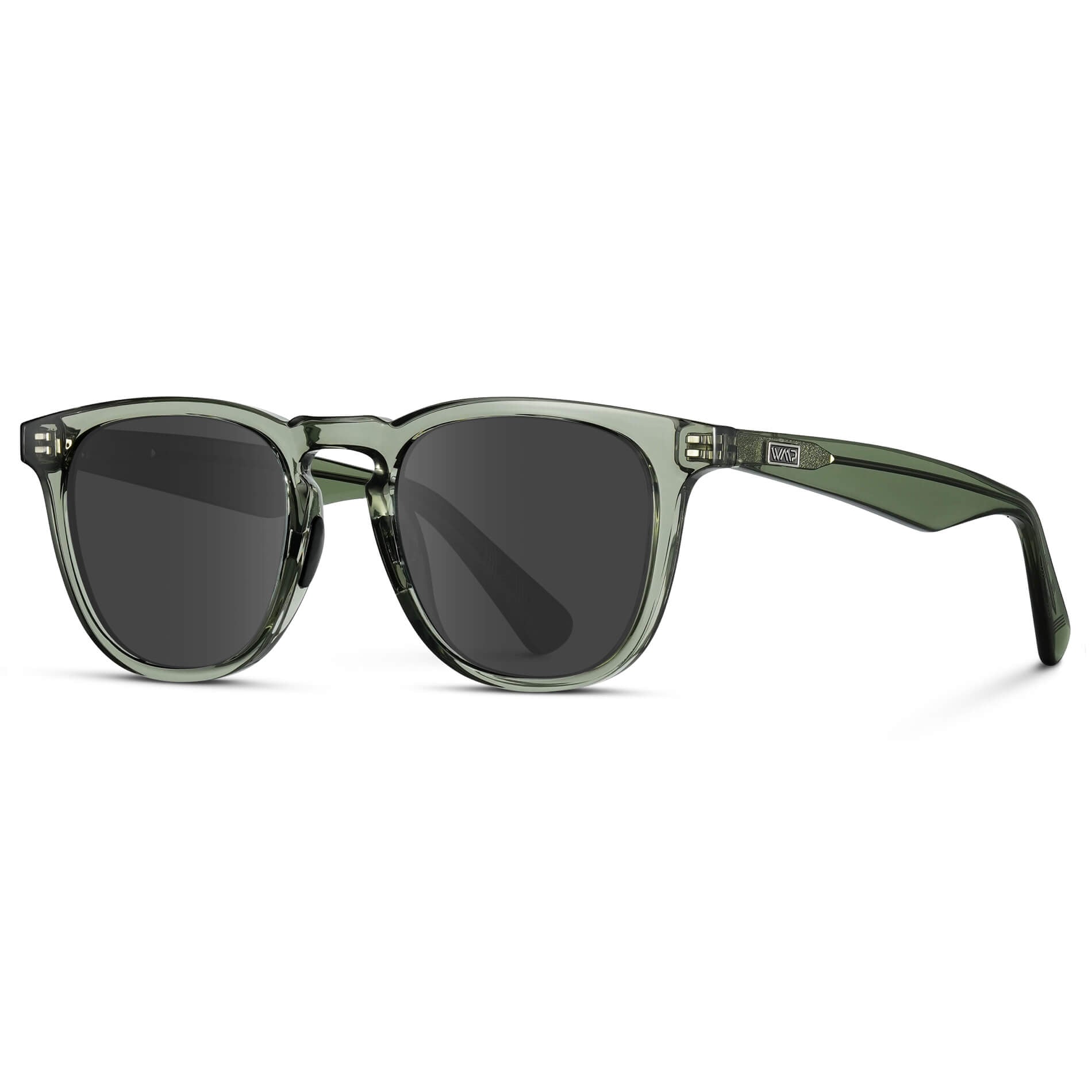 Crystal Agave Green / Grey Lens || Green Round Frame Glasses with Grey Prescription Lenses