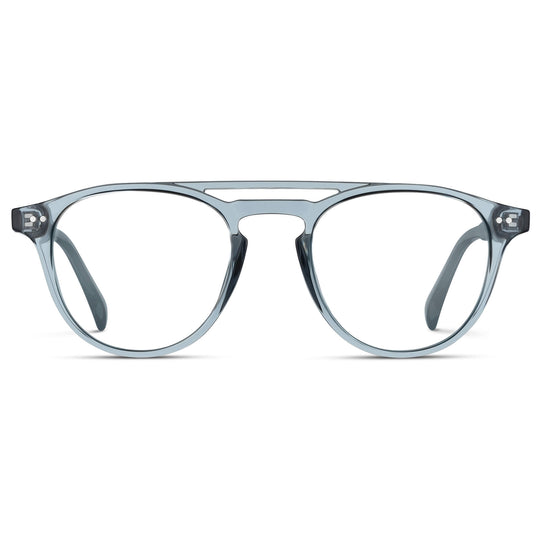Denim Blue || Blue Round Frame Eyeglasses with Prescription lenses
