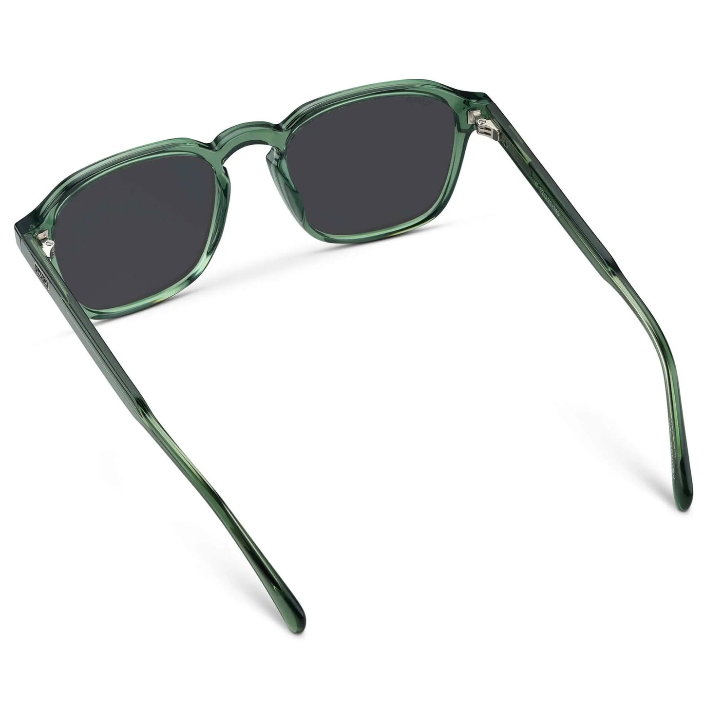 Emerald Green / Black Lens || Green Square Frame Sunglasses with Black Polarized Lenses