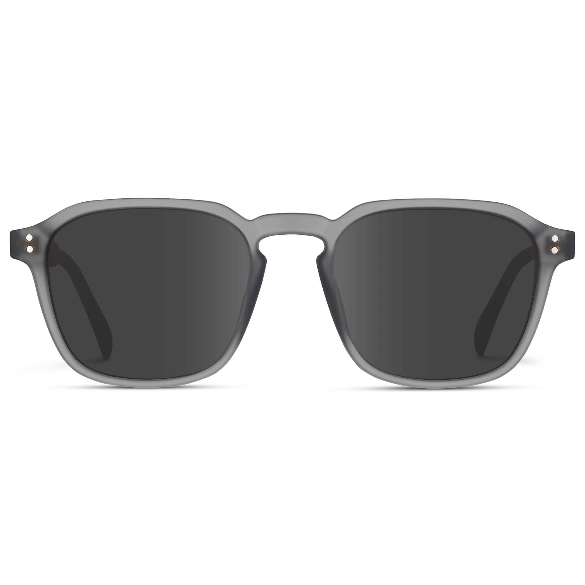 Moonrock Grey / Grey Lens || Grey Square Frame with Grey Prescription Sunglass Lenses