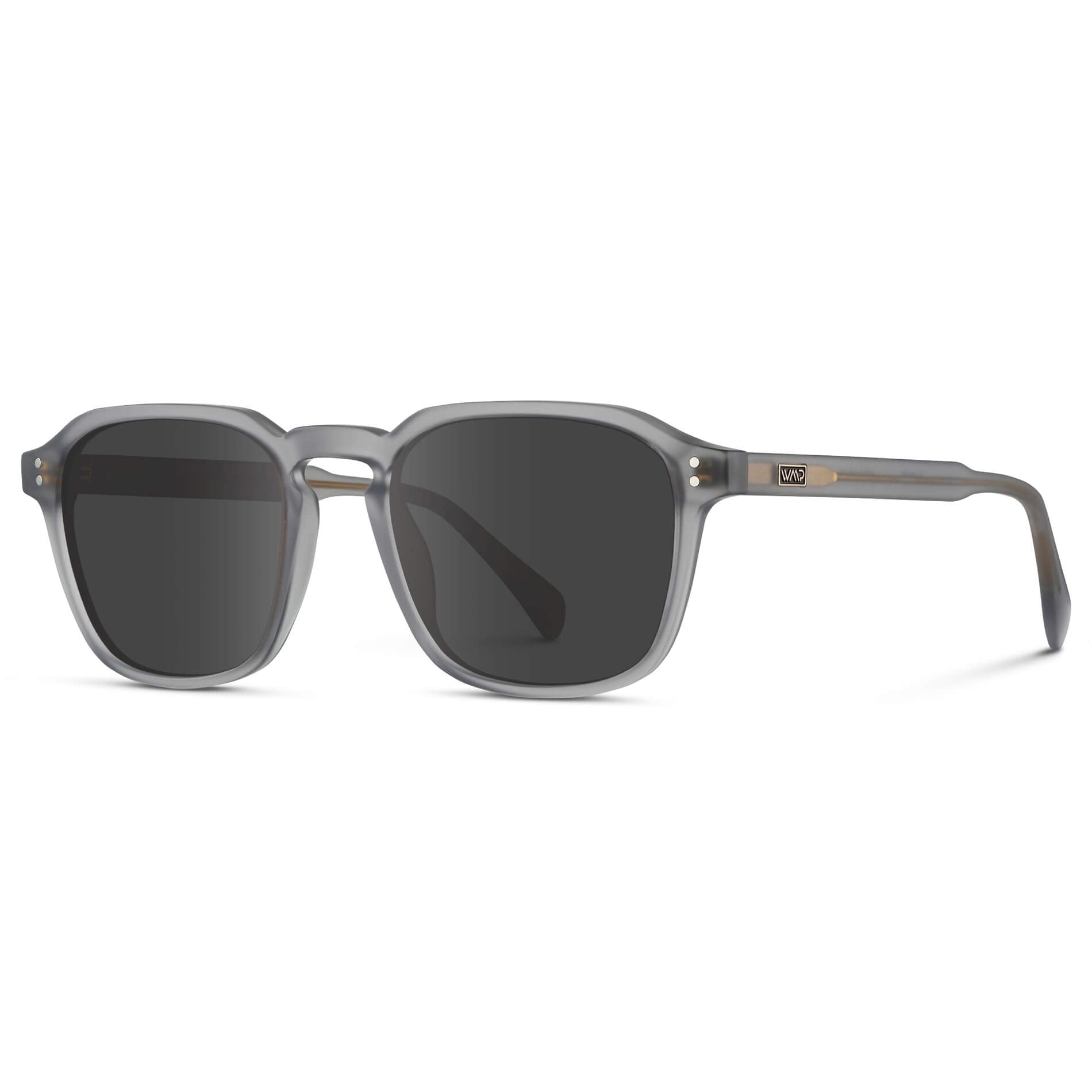 Moonrock Grey / Grey Lens || Grey Square Frame with Grey Prescription Sunglass Lenses