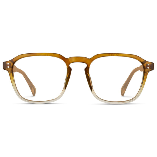Sunset Tortoise || Prescription Frame with Clear Lenses 