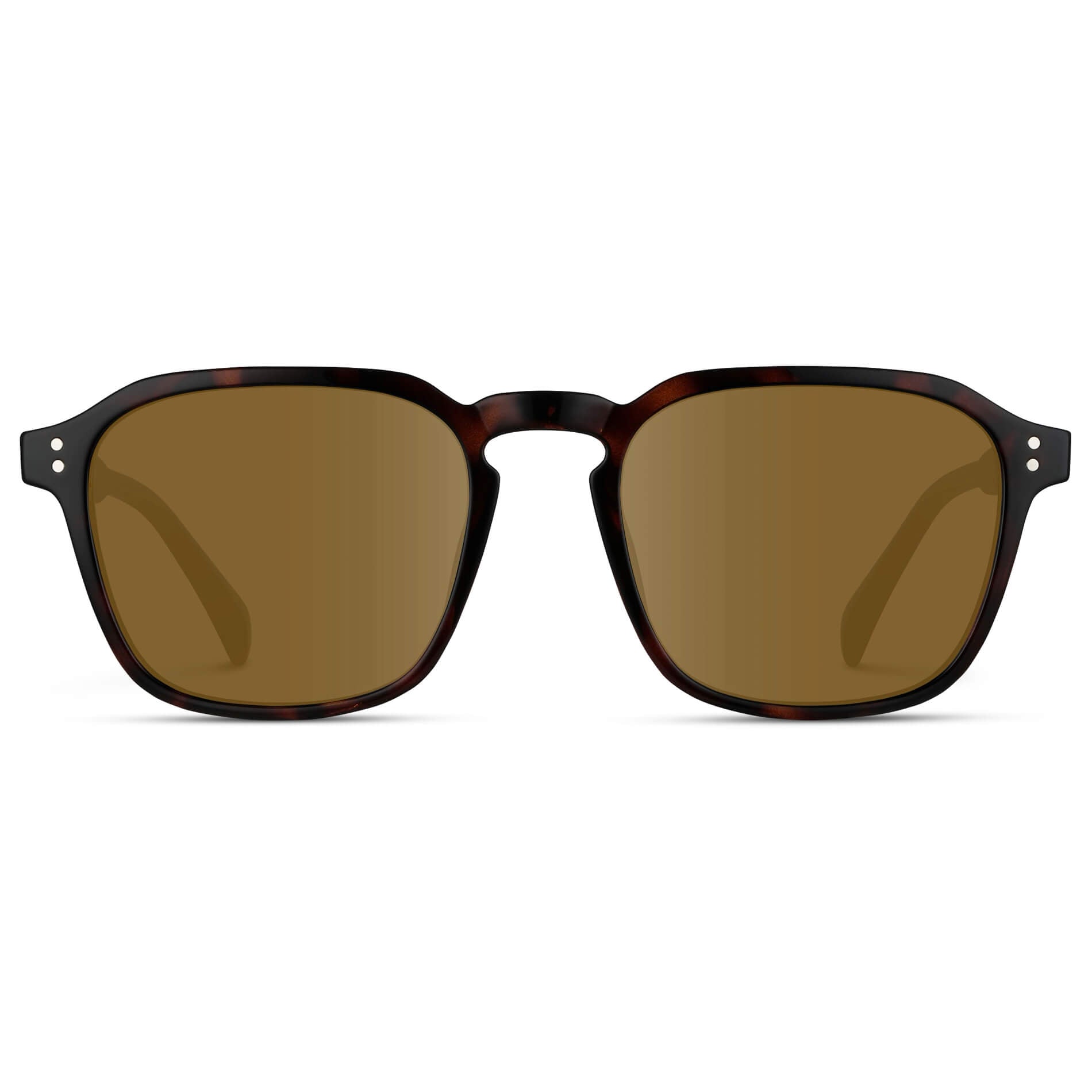 Brown Tortoise / Amber Lens || Tortoise Square Frame with Brown Prescription Sunglass Lenses
