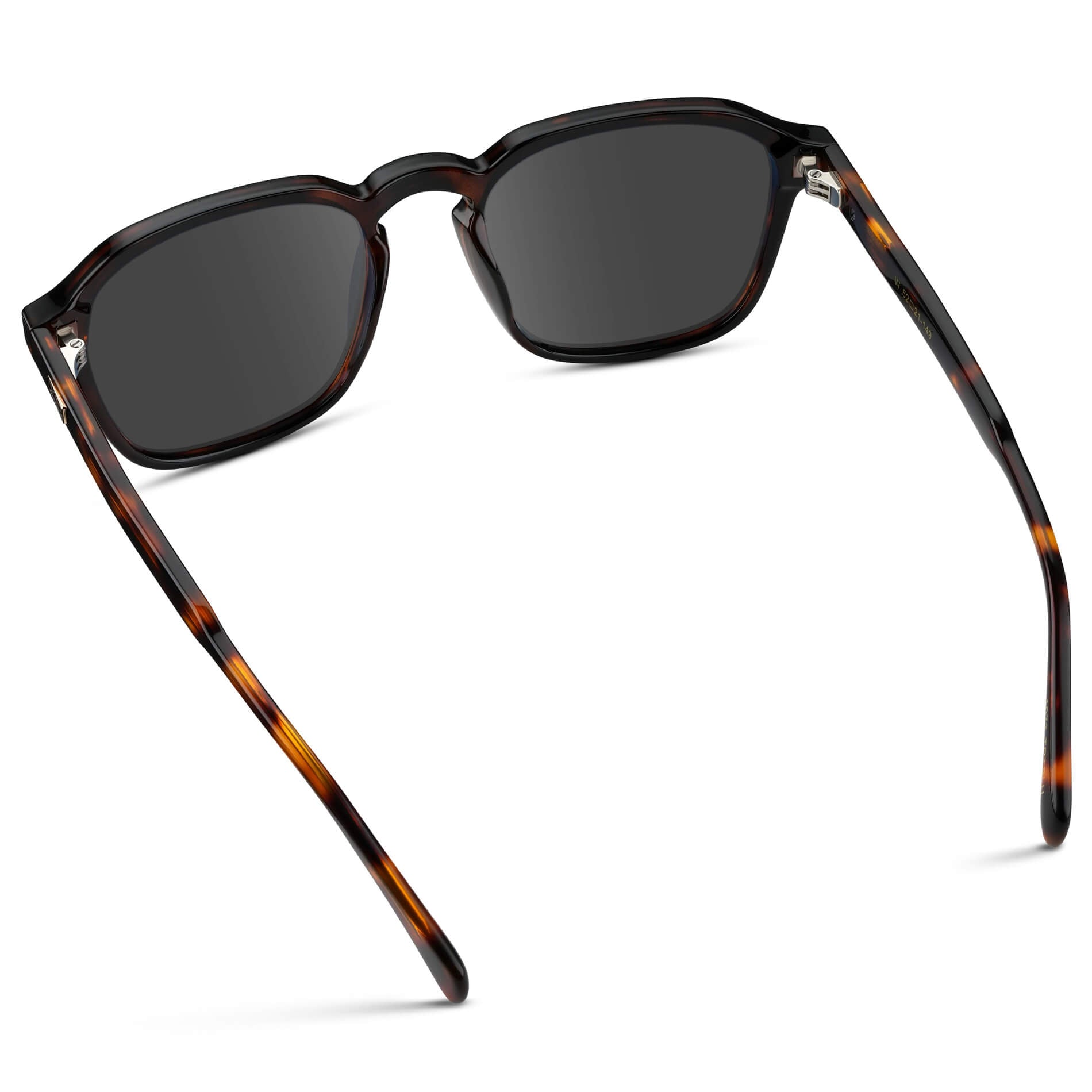Brown Tortoise / Grey Lens || Tortoise Square Frame with Grey Prescription Sunglass Lenses