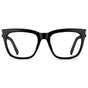 Black || Women's Oversized Square Prescription Eyeglasses with Black Frames with Clear Lenses on a white background
