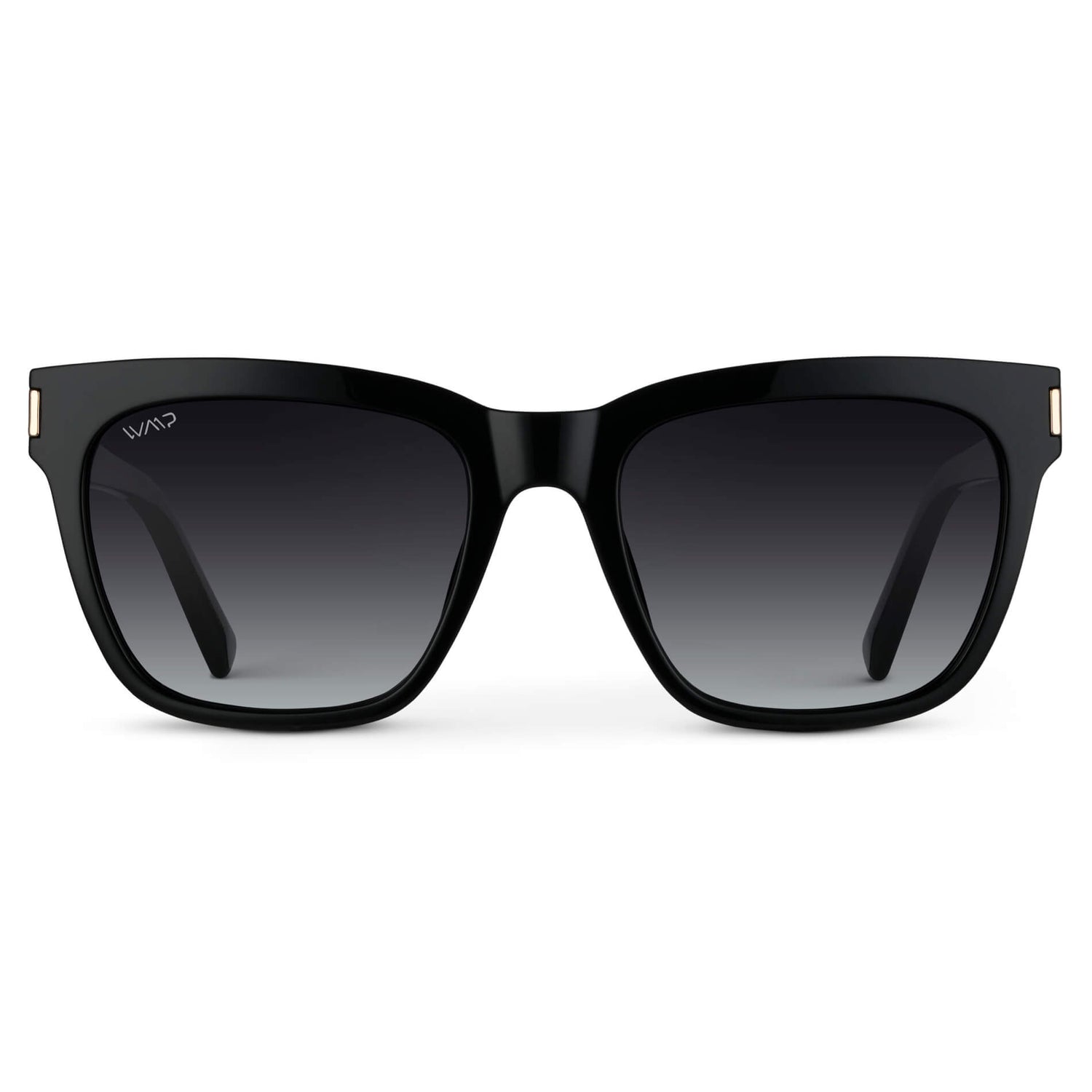 Black / Gradient Black Lens || Black Cateye Frame Sunglasses with Black Polarized Lenses
