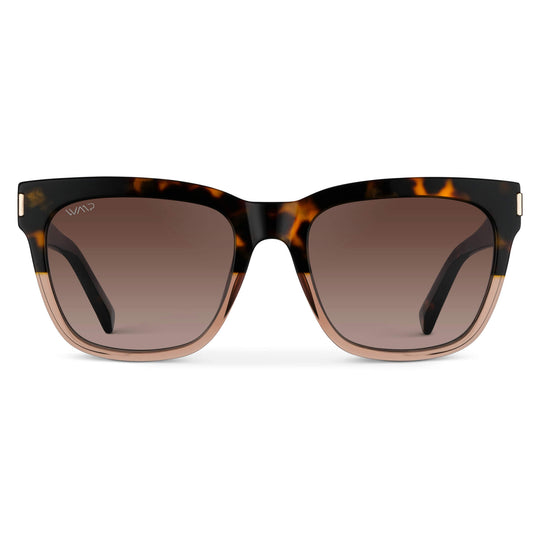 Crystal Brown Tortoise / Gradient Brown Lens || Brown Cateye Frame Sunglasses with Brown Polarized Lenses