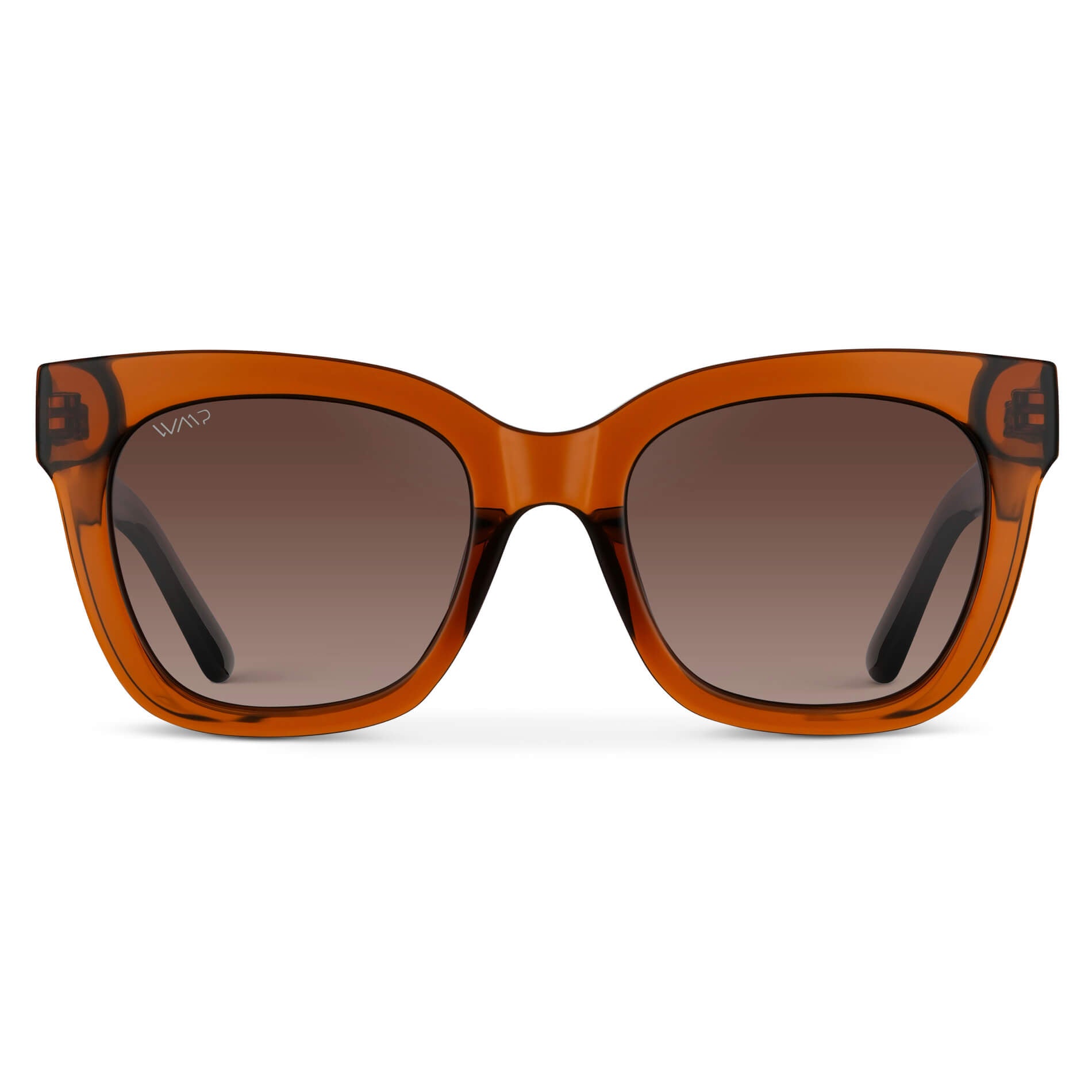 Crystal Chestnut Brown / Brown Lens || Brown Cateye Frame Sunglasses with Brown Polarized Lenses