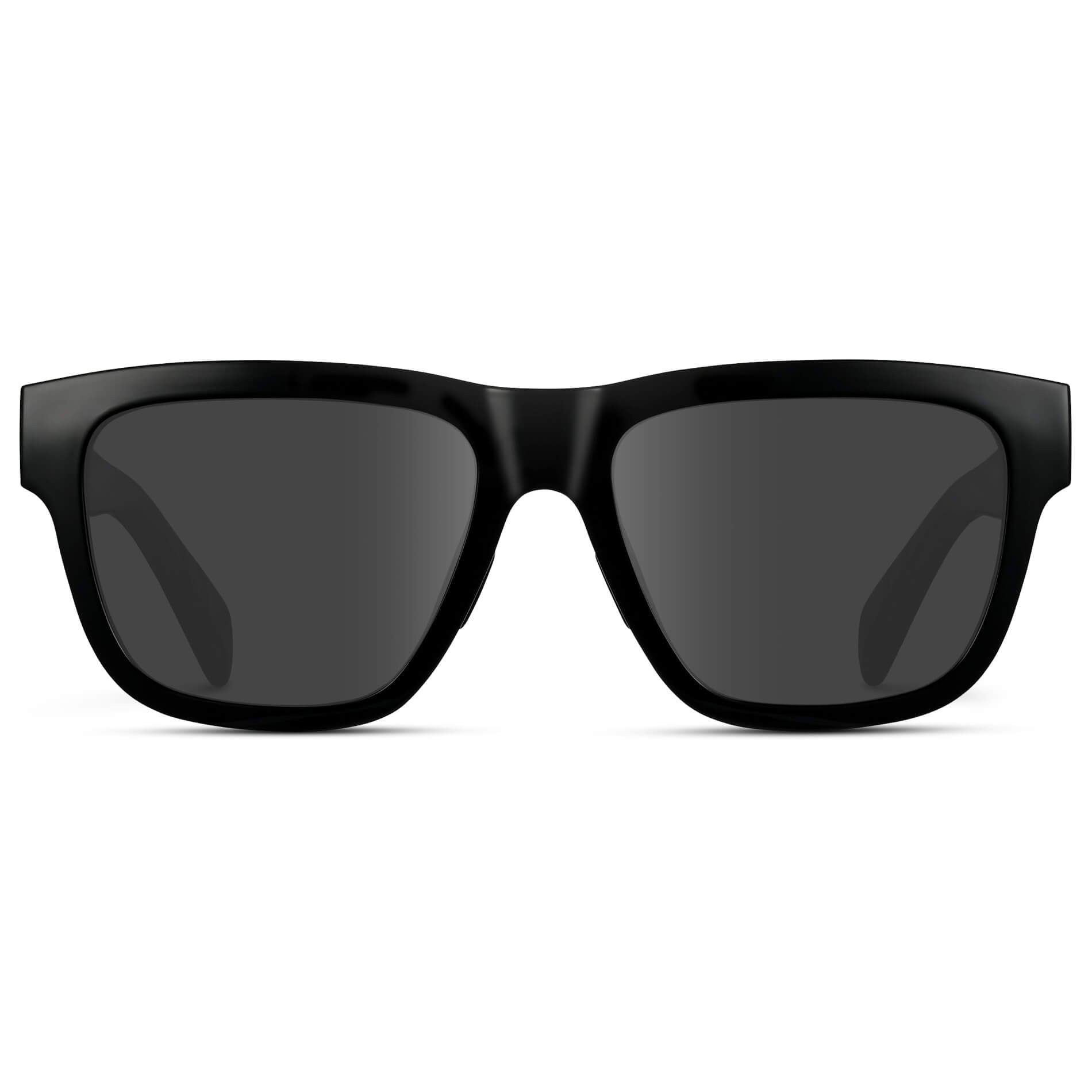 Black / Grey Lens || Black Square Frame Glasses with Grey Lenses