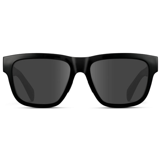 Black / Grey Lens || Black Square Frame Glasses with Grey Lenses