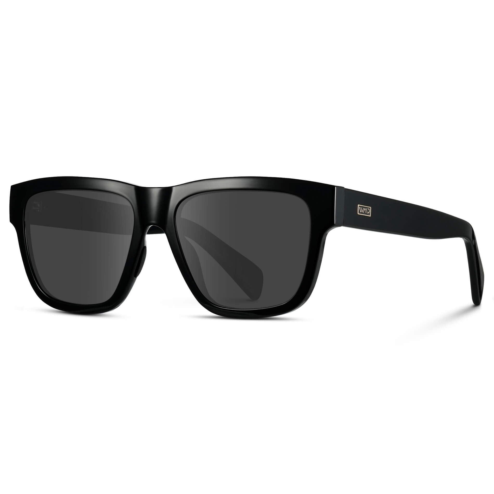 Black / Grey Lens || Black Square Frame Glasses with Grey Lenses