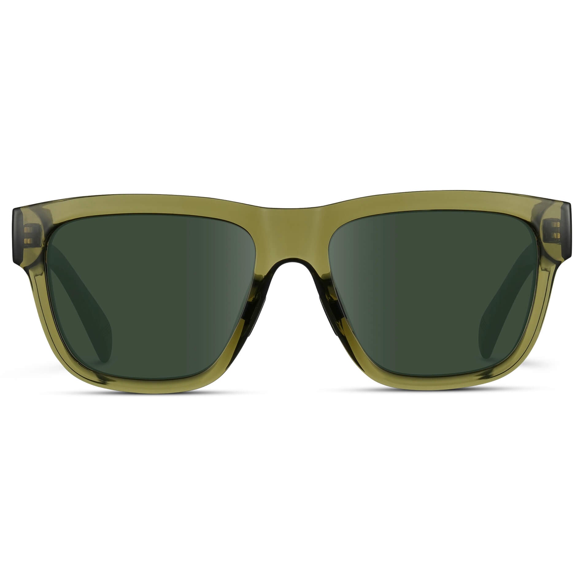 Crystal Saguaro Green / G15 Lens || Green Square Frame Glasses with Green Lenses