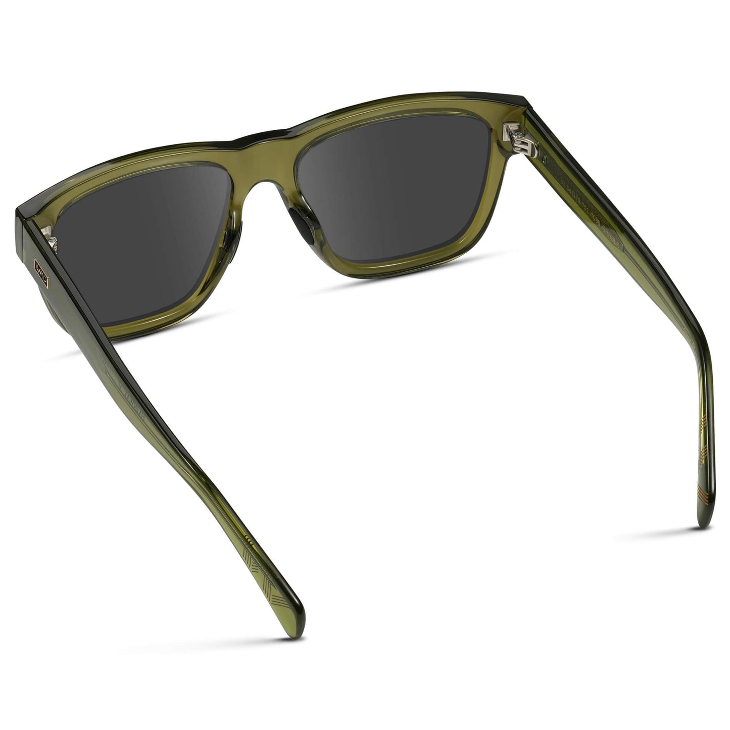 Crystal Saguaro Green / Grey Lens || Green Square Frame Glasses with Grey Lenses