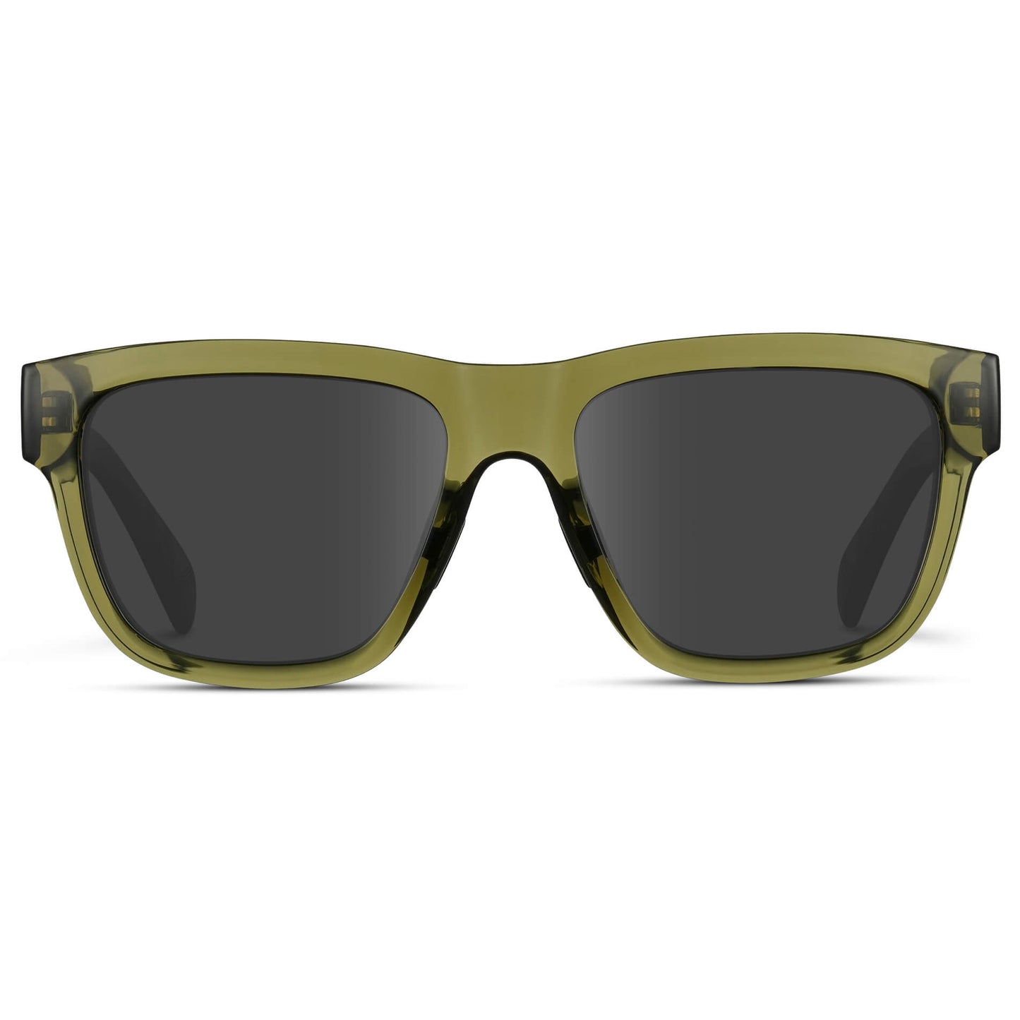 Crystal Saguaro Green / Grey Lens || Green Square Frame Glasses with Grey Lenses