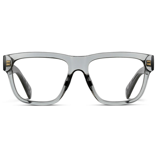Crystal Grey || Grey Square Frame Glasses with Clear Lenses