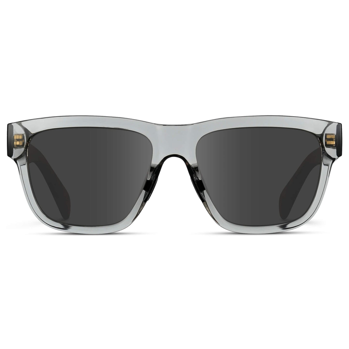 Crystal Grey / Grey Lens || Grey Square Frame Glasses with Grey Lenses