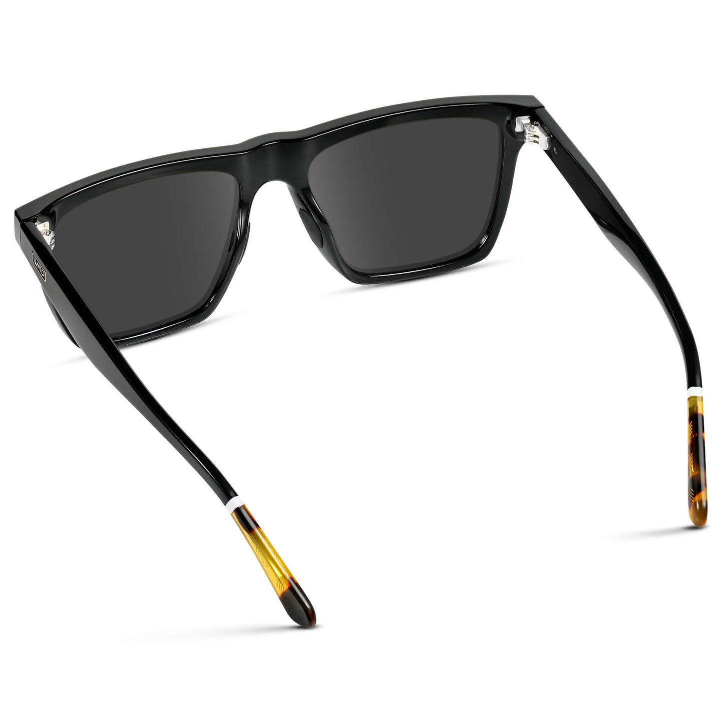 Black / Grey Lens || Black Rectangle Frame Glasses with Grey Lenses