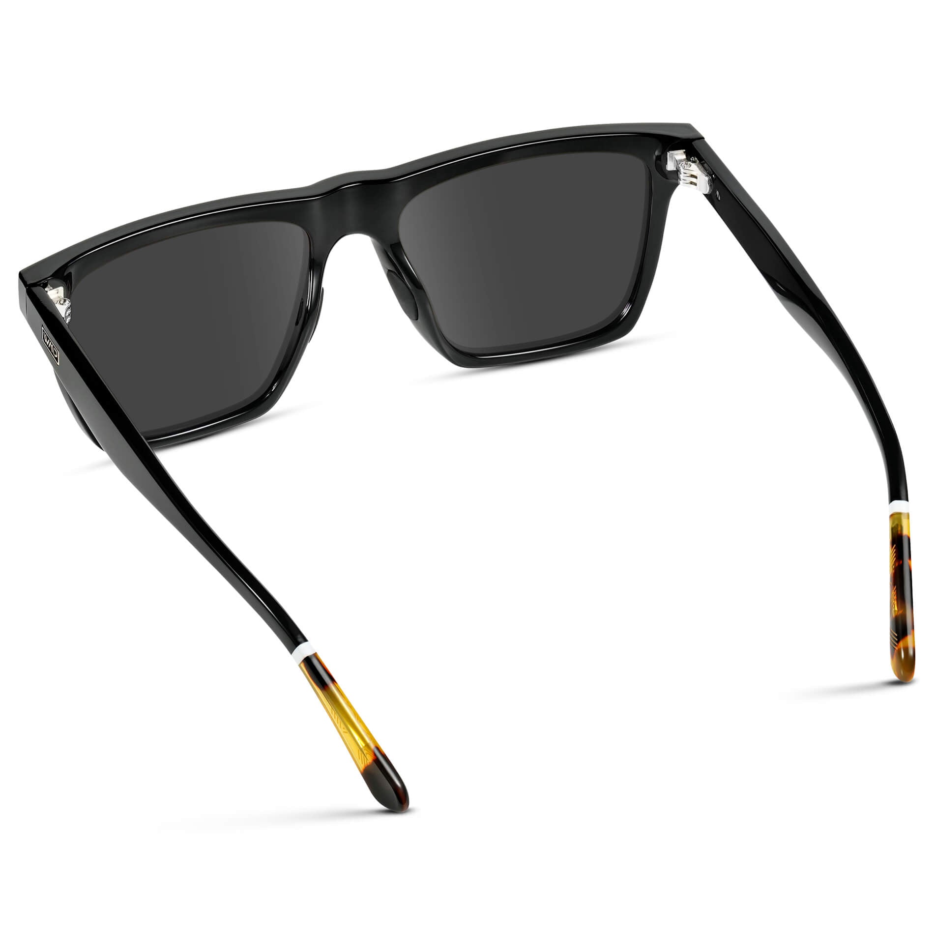 Black / Grey Lens || Black Rectangle Frame Glasses with Grey Lenses