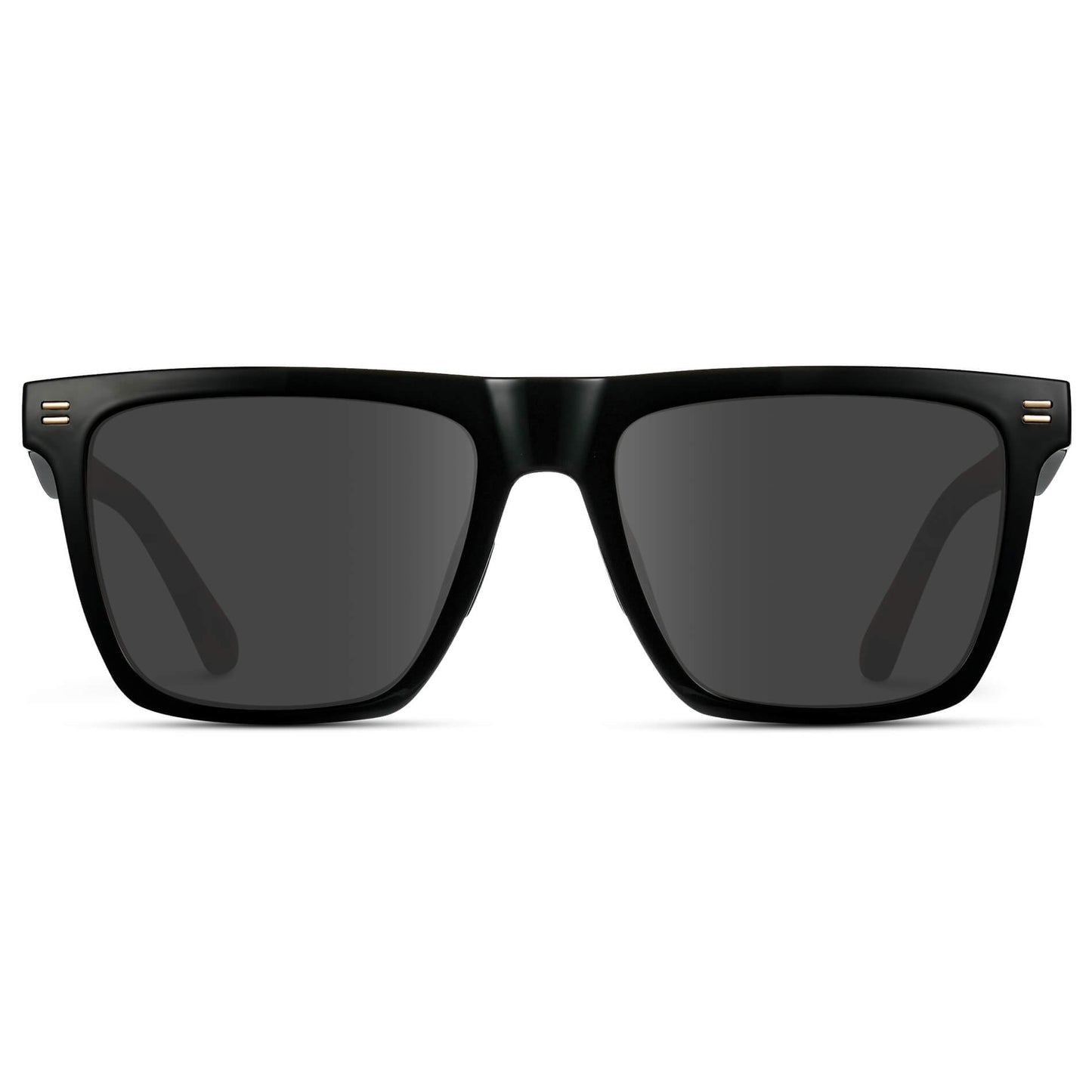Black / Grey Lens || Black Rectangle Frame Glasses with Grey Lenses