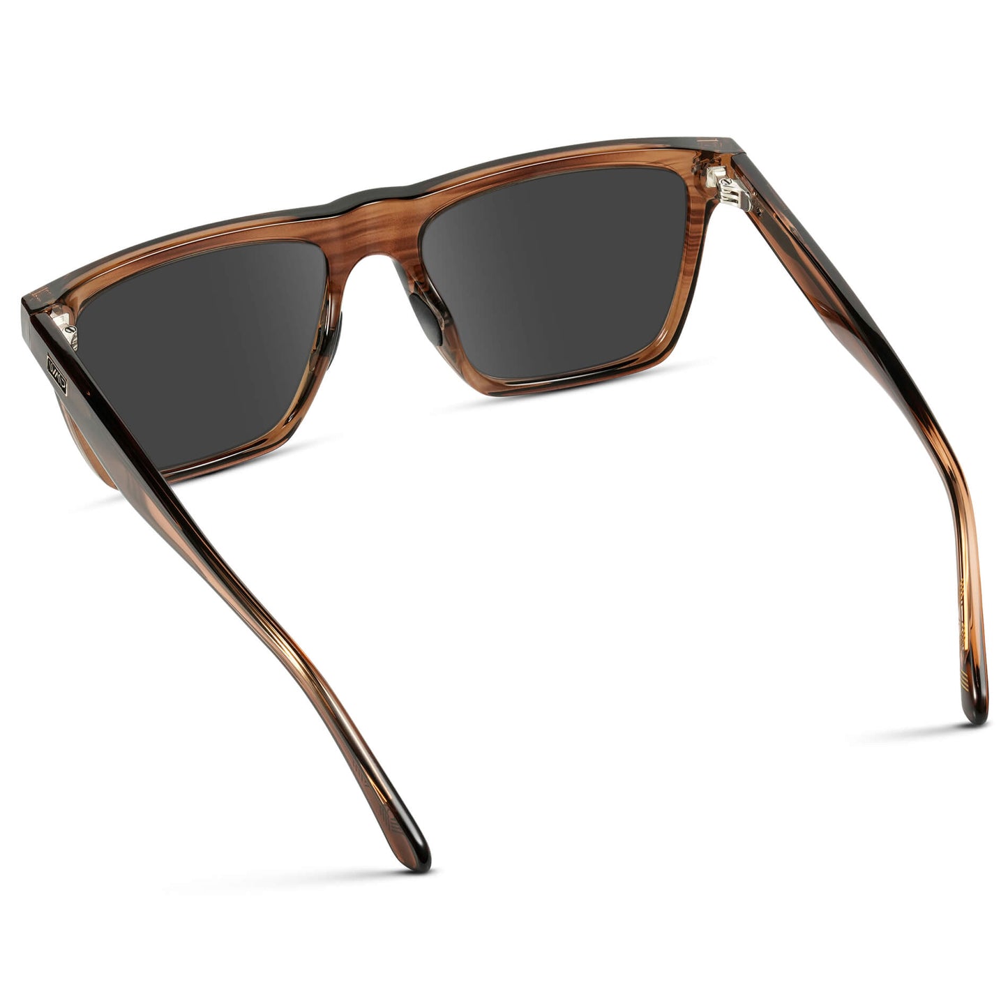 Crystal Mesquite Grain / Grey Lens || Brown Rectangle Frame Glasses with Grey Lenses